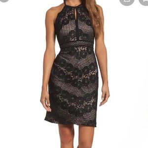 Mitered lace dress